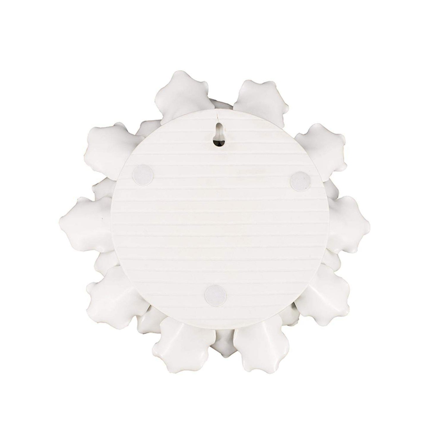 9" Off White Sculptural Flower Ceramic Wall Decor - Homeroots - Flyclothing LLC