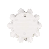 9" Off White Sculptural Flower Ceramic Wall Decor - Homeroots - Flyclothing LLC