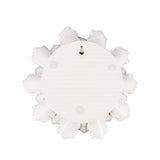 9" Off White Sculptural Flower Ceramic Wall Decor - Homeroots