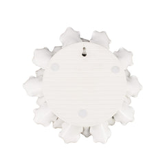 9" Off White Sculptural Flower Ceramic Wall Decor
