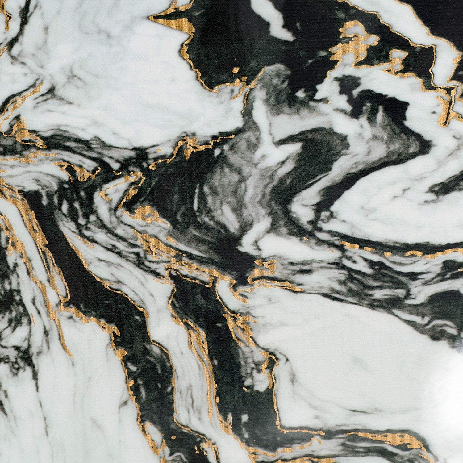 Set of 2 Ultra Modern White Black and Gold Marblized Wall Art - Homeroots - Flyclothing LLC