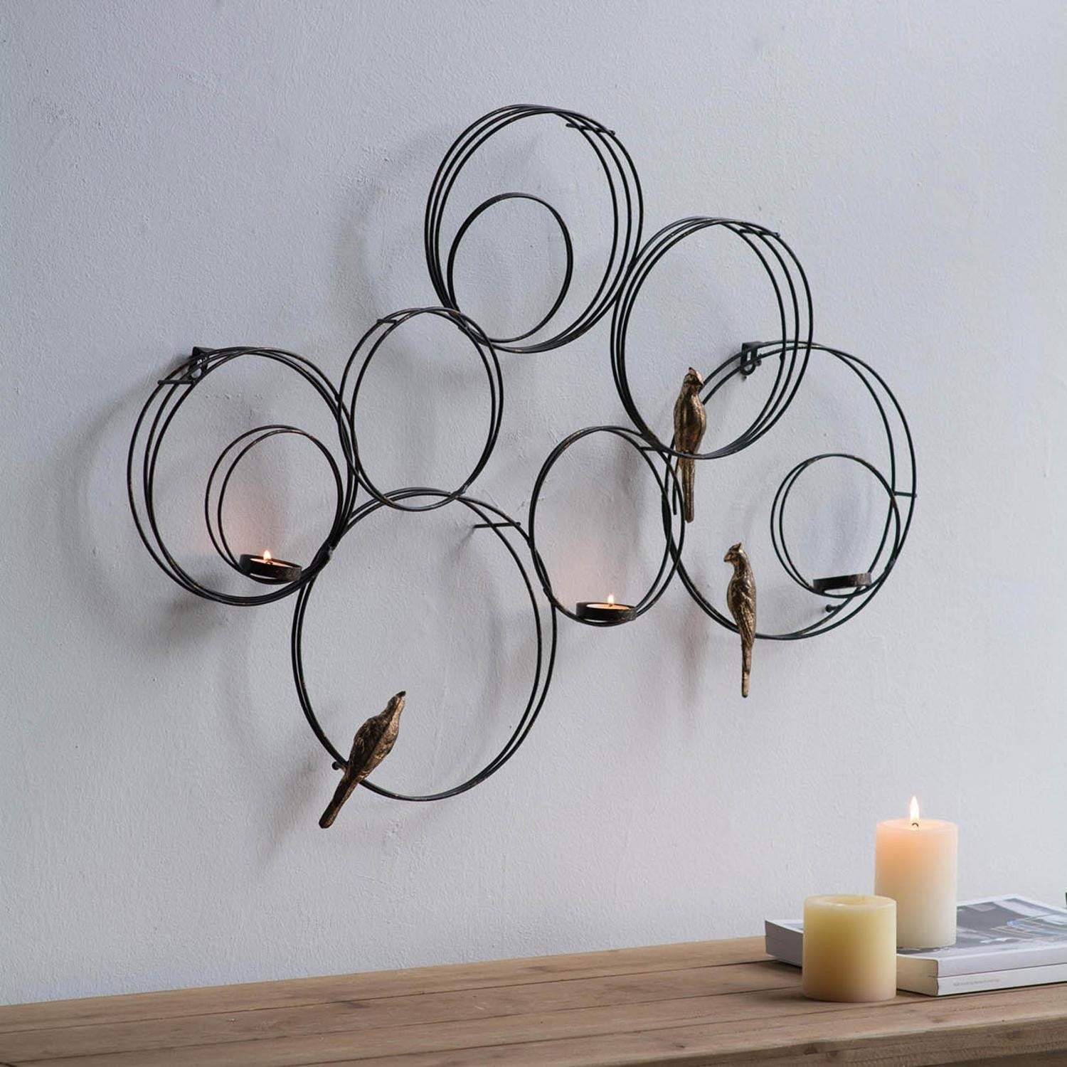 Black and Gold Birds Geometric Wall Decor - Homeroots - Flyclothing LLC