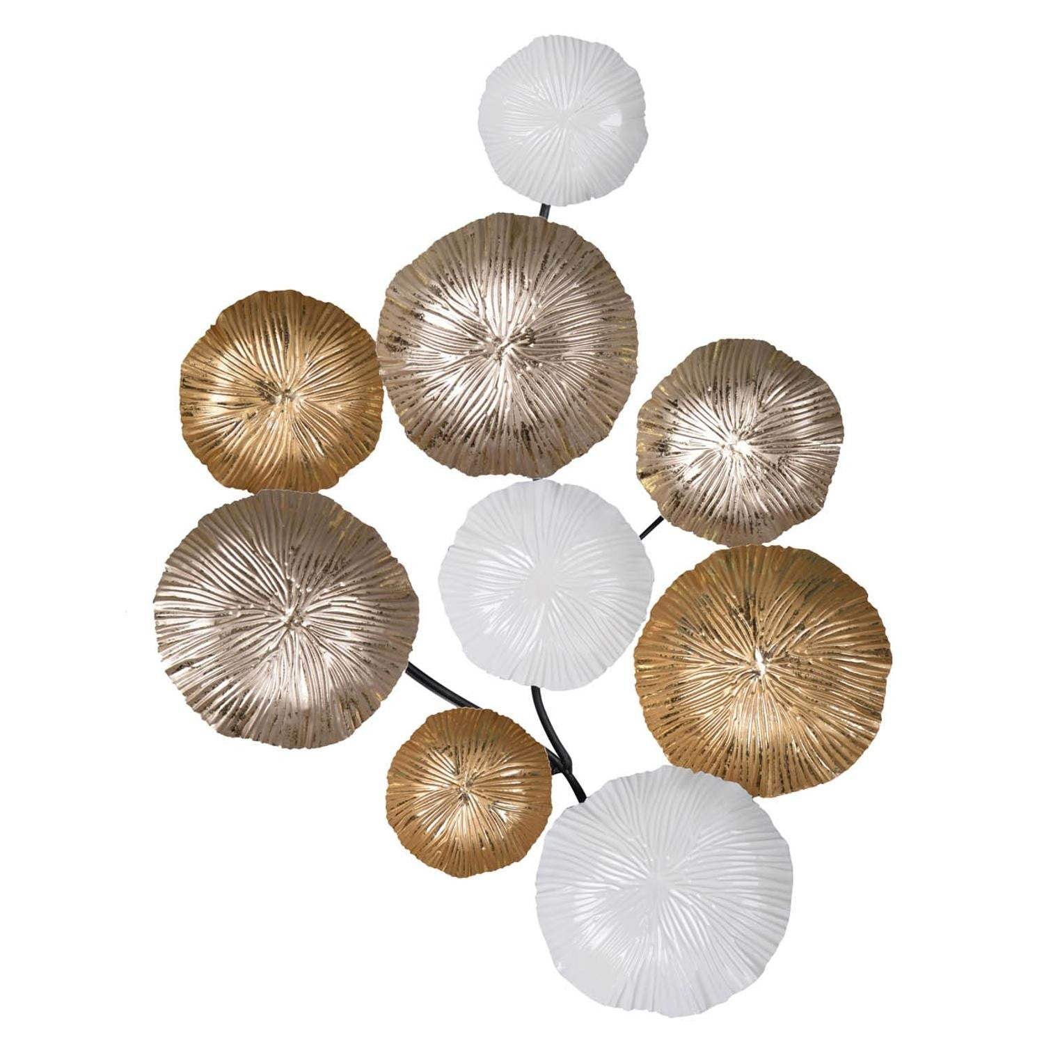 Retro Modern 24" Metallic Metal Wall Art - Homeroots - Flyclothing LLC