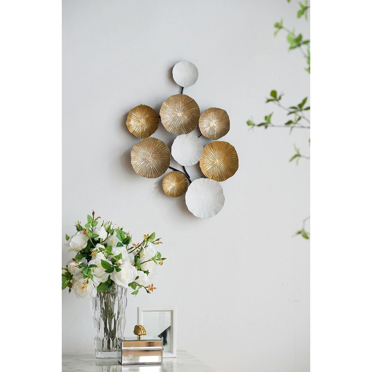 Retro Modern 24" Metallic Metal Wall Art - Homeroots