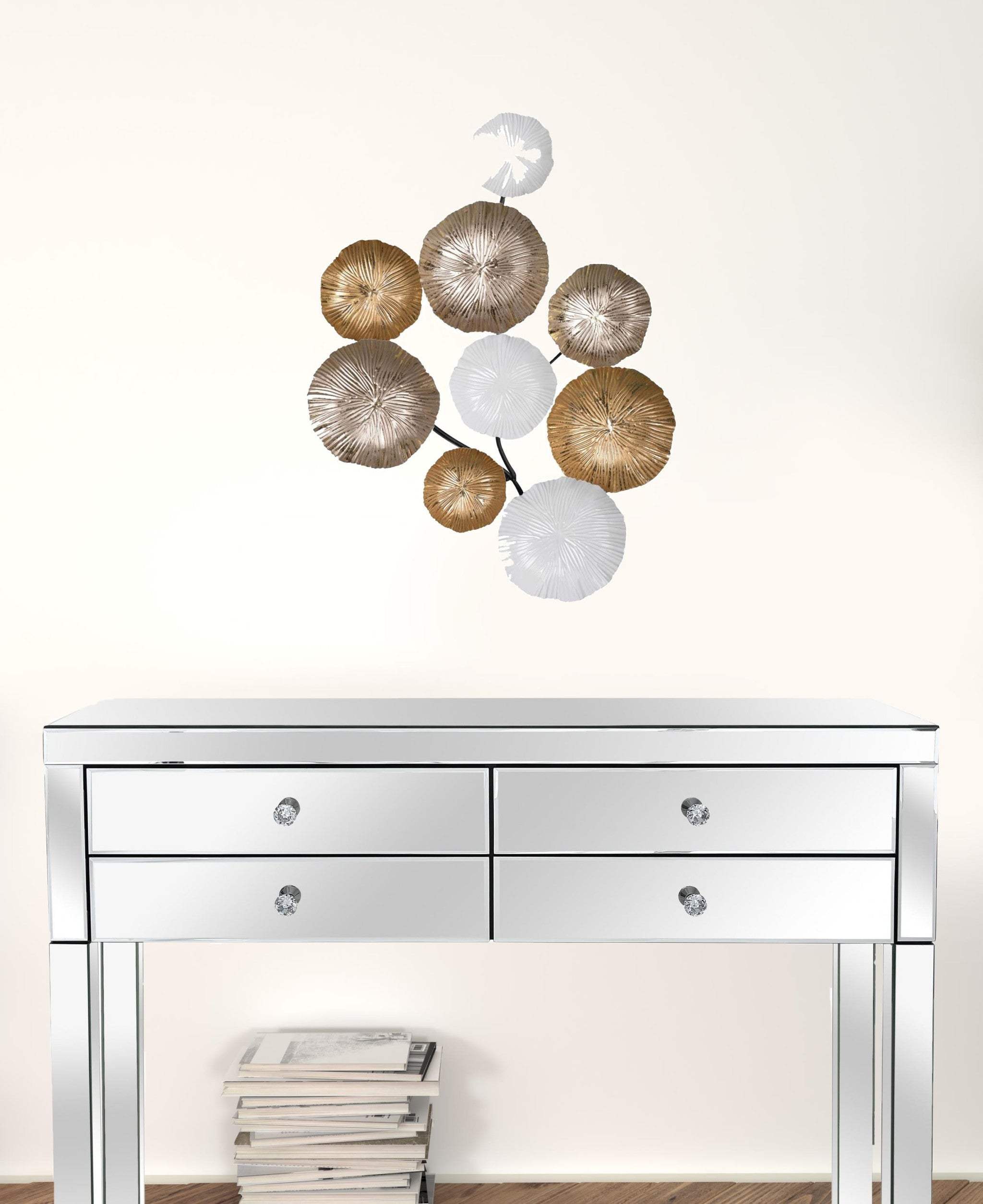 Retro Modern 24" Metallic Metal Wall Art - Homeroots - Flyclothing LLC