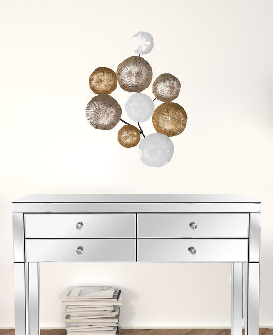 Retro Modern 24" Metallic Metal Wall Art - Homeroots