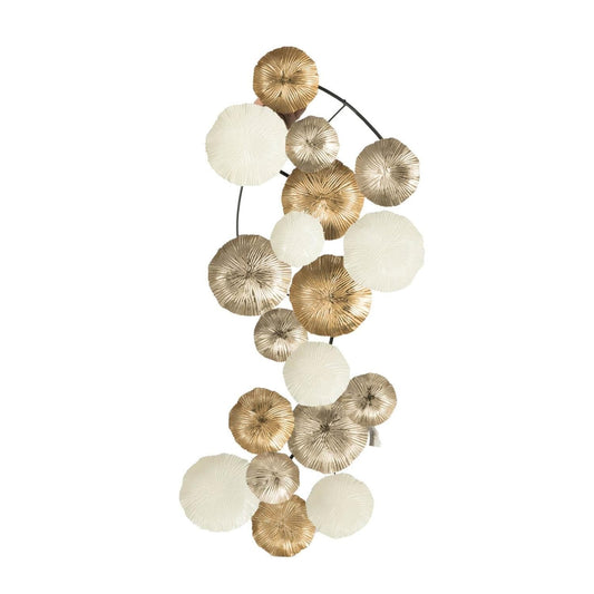 Retro Modern 39" Metallic Metal Wall Art - Homeroots
