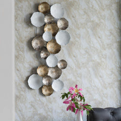 Retro Modern 39" Metallic Metal Wall Art - Homeroots