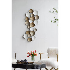 Retro Modern 39" Metallic Metal Wall Art - Homeroots