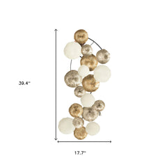 Retro Modern 39" Metallic Metal Wall Art - Homeroots
