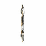 Retro Modern 39" Metallic and White Metal Wall Art - Homeroots