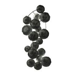 Retro Modern 39" Metallic and White Metal Wall Art - Homeroots