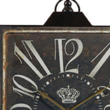 Vintage Style Black and White Iron Wall Clock - Homeroots