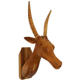 Brown Solid Wood Elk Wall Decor - Homeroots - Flyclothing LLC