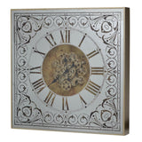 Silver And Gold Antique Style Square Wall Clock - Homeroots