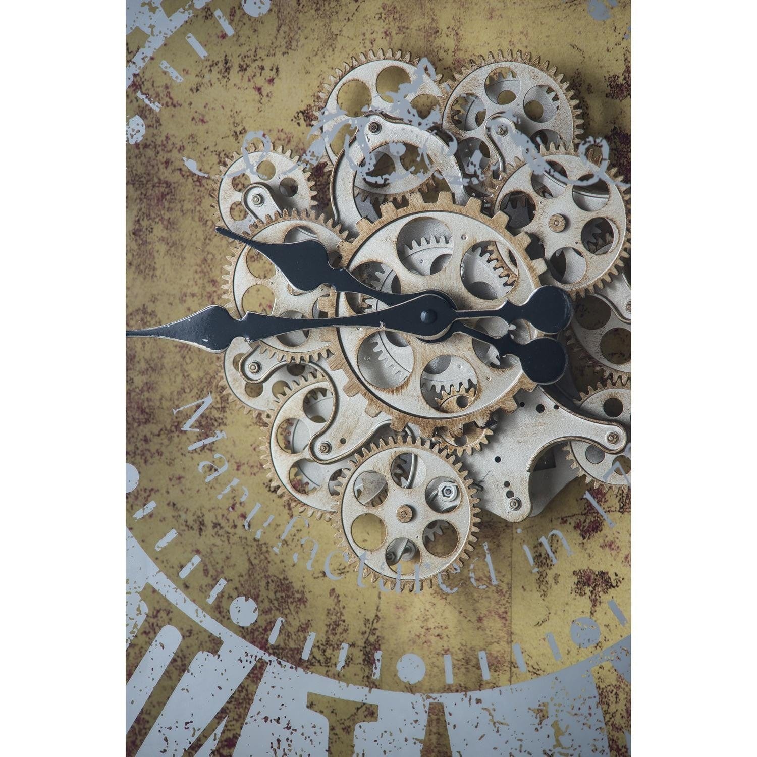 Silver And Gold Antique Style Square Wall Clock - Homeroots