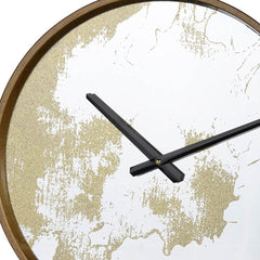 Gold Dust 14" Modern Round Wall Clock - Homeroots