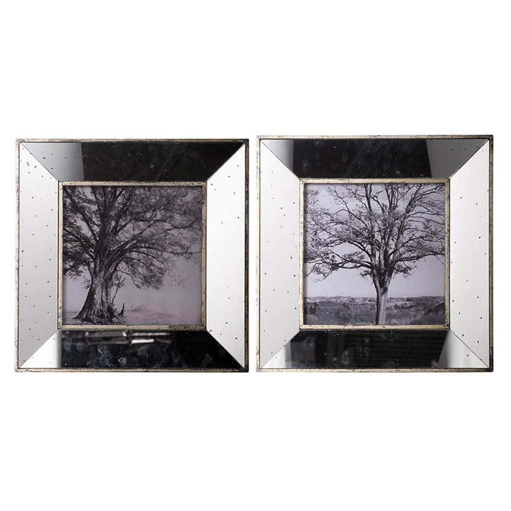 Set of 2 Vintage Style Mirrored Square Picture Frames - Homeroots - Flyclothing LLC