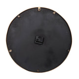 Modern Black Faux Marble and Gold Round Wall Clock - Homeroots