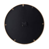 2" Round Gold Wood Analog Wall Clock - Homeroots