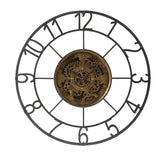Round Decorative Gear Iron Wall Clock - Homeroots