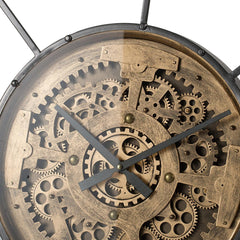 Round Decorative Gear Iron Wall Clock - Homeroots