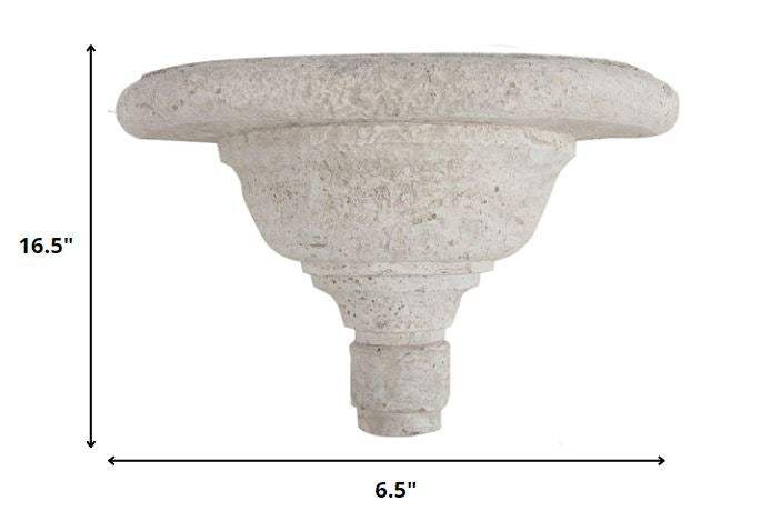 Torch Shaped Cement Wall Shelf - Homeroots - Flyclothing LLC