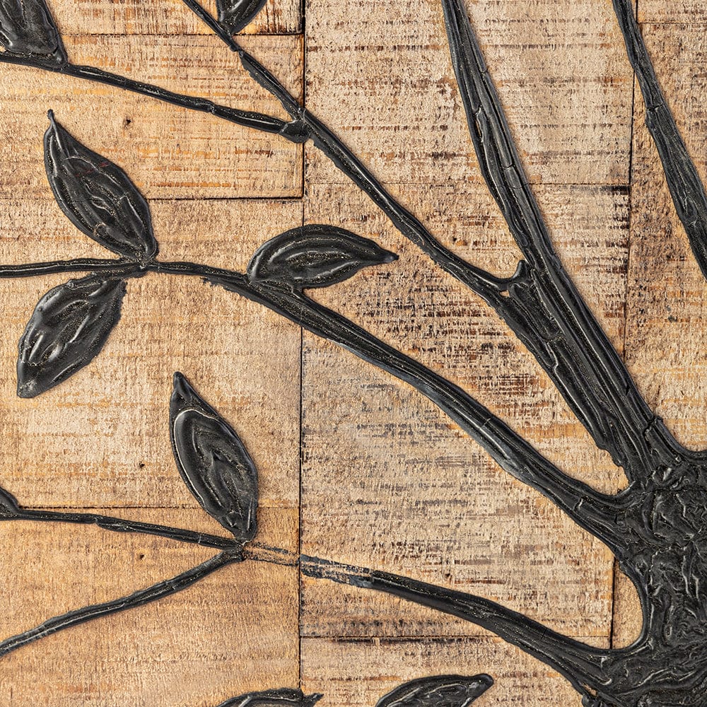Rustic Brown Barn Door Tree of Life Wall Art - Homeroots