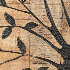 Rustic Brown Barn Door Tree of Life Wall Art - Homeroots