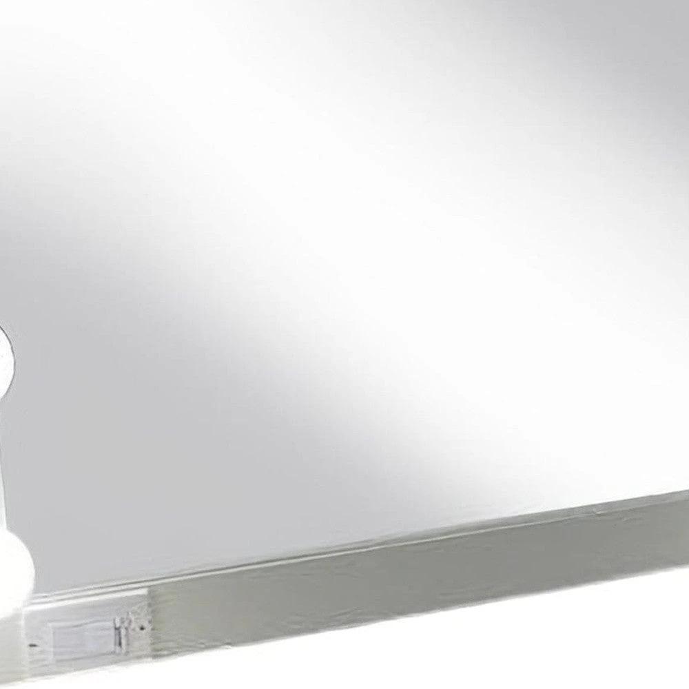 28" White Wood Framed Accent Mirror - Homeroots - Flyclothing LLC