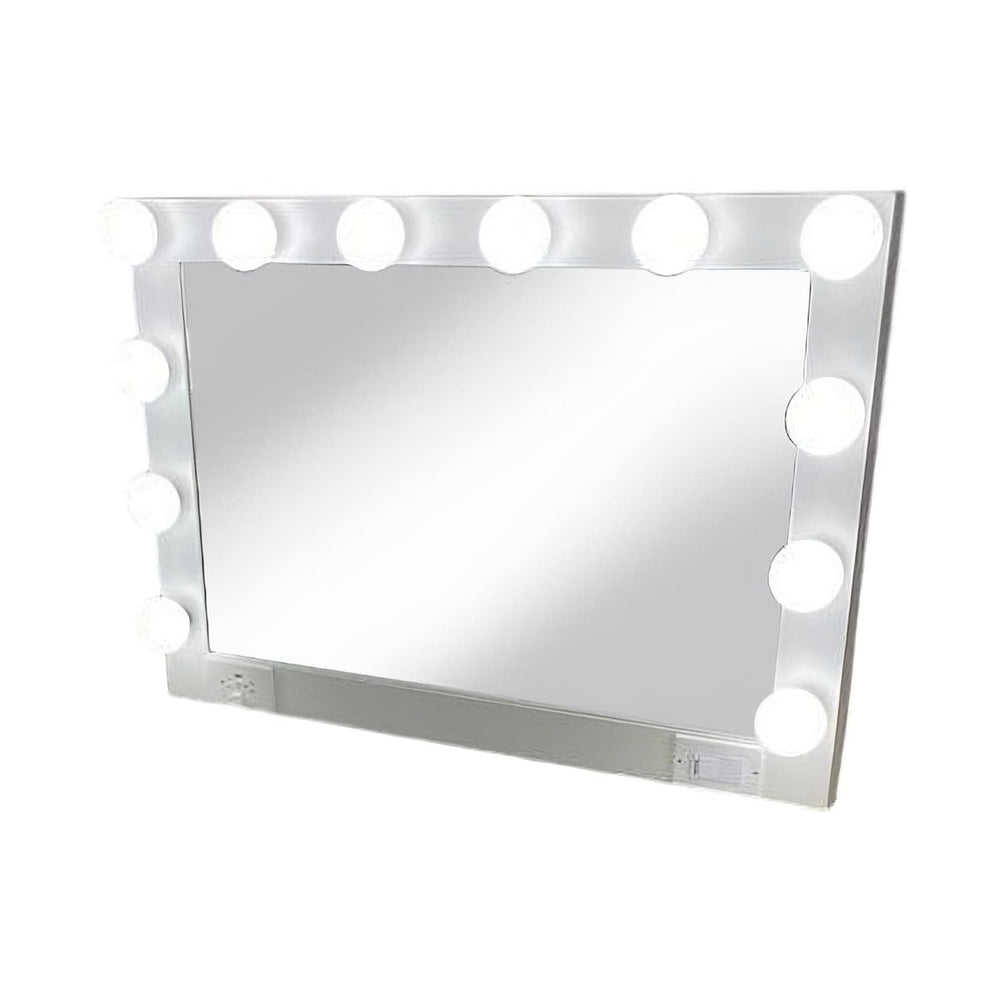 28" White Wood Framed Accent Mirror - Homeroots - Flyclothing LLC