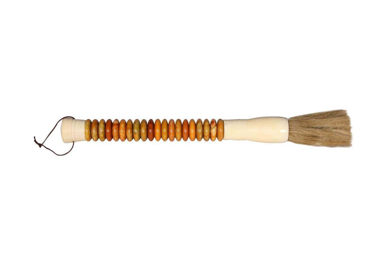 Yellow And Brown Jade Abacus Disc Decorative Calligraphy Brush - Homeroots - Flyclothing LLC