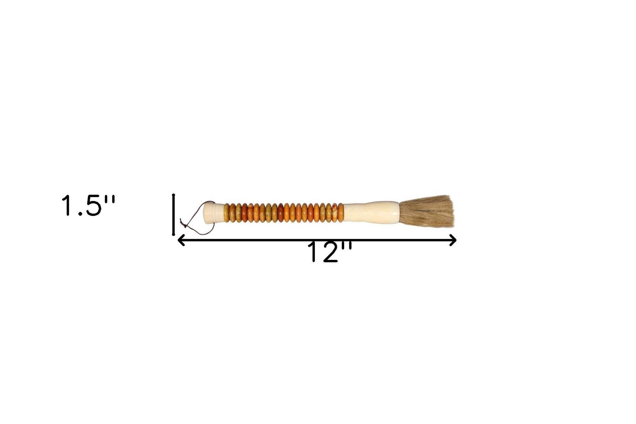 Yellow And Brown Jade Abacus Disc Decorative Calligraphy Brush - Homeroots - Flyclothing LLC