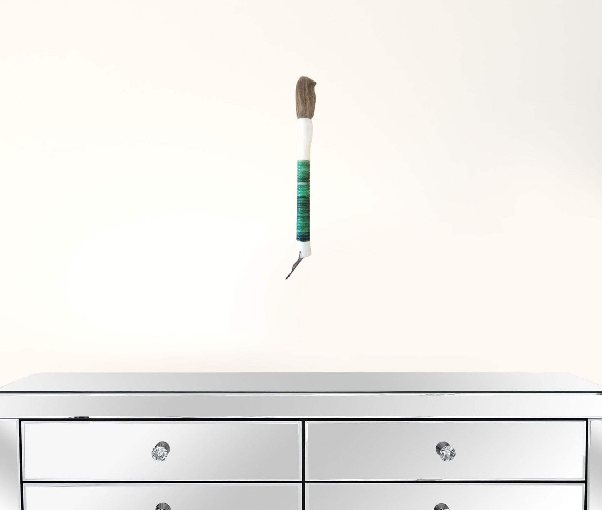 Light Green Jade Abacus Disc Decorative Calligraphy Brush - Homeroots - Flyclothing LLC