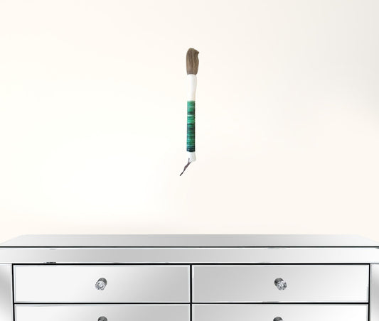 Light Green Jade Abacus Disc Decorative Calligraphy Brush
