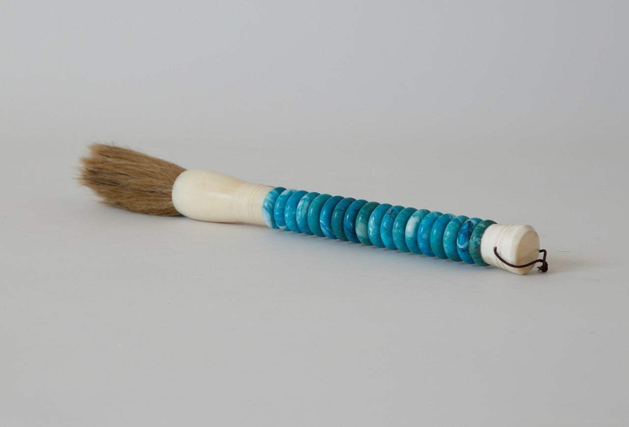Shades of Aqua Jade Abacus Disc Decorative Calligraphy Brush - Homeroots - Flyclothing LLC