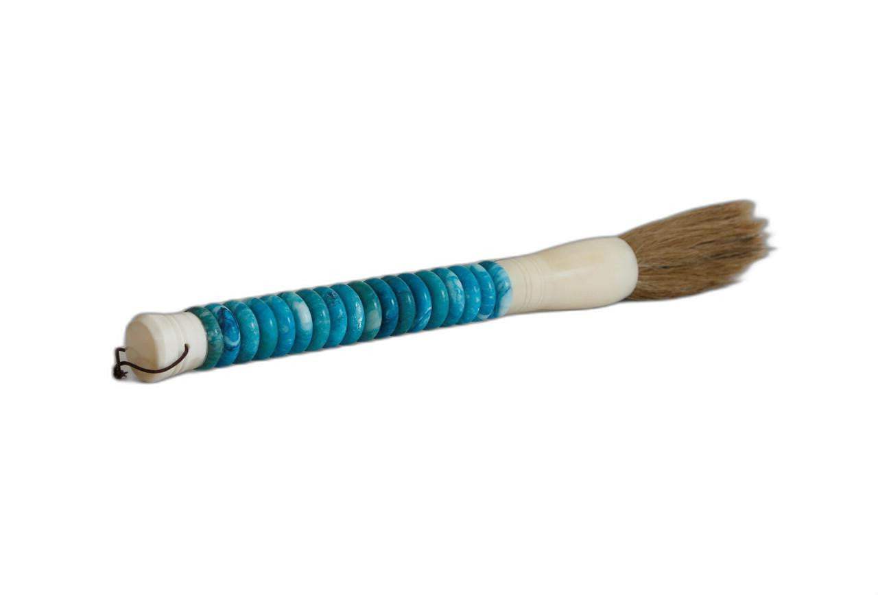 Shades of Aqua Jade Abacus Disc Decorative Calligraphy Brush - Homeroots - Flyclothing LLC