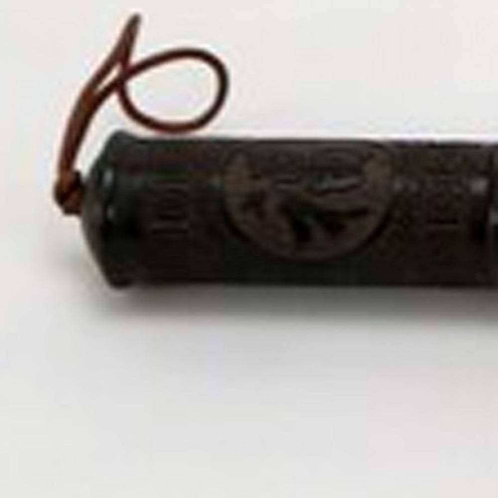 Brown Carved Scroll Wood Decorative Calligraphy Brush - Homeroots - Flyclothing LLC