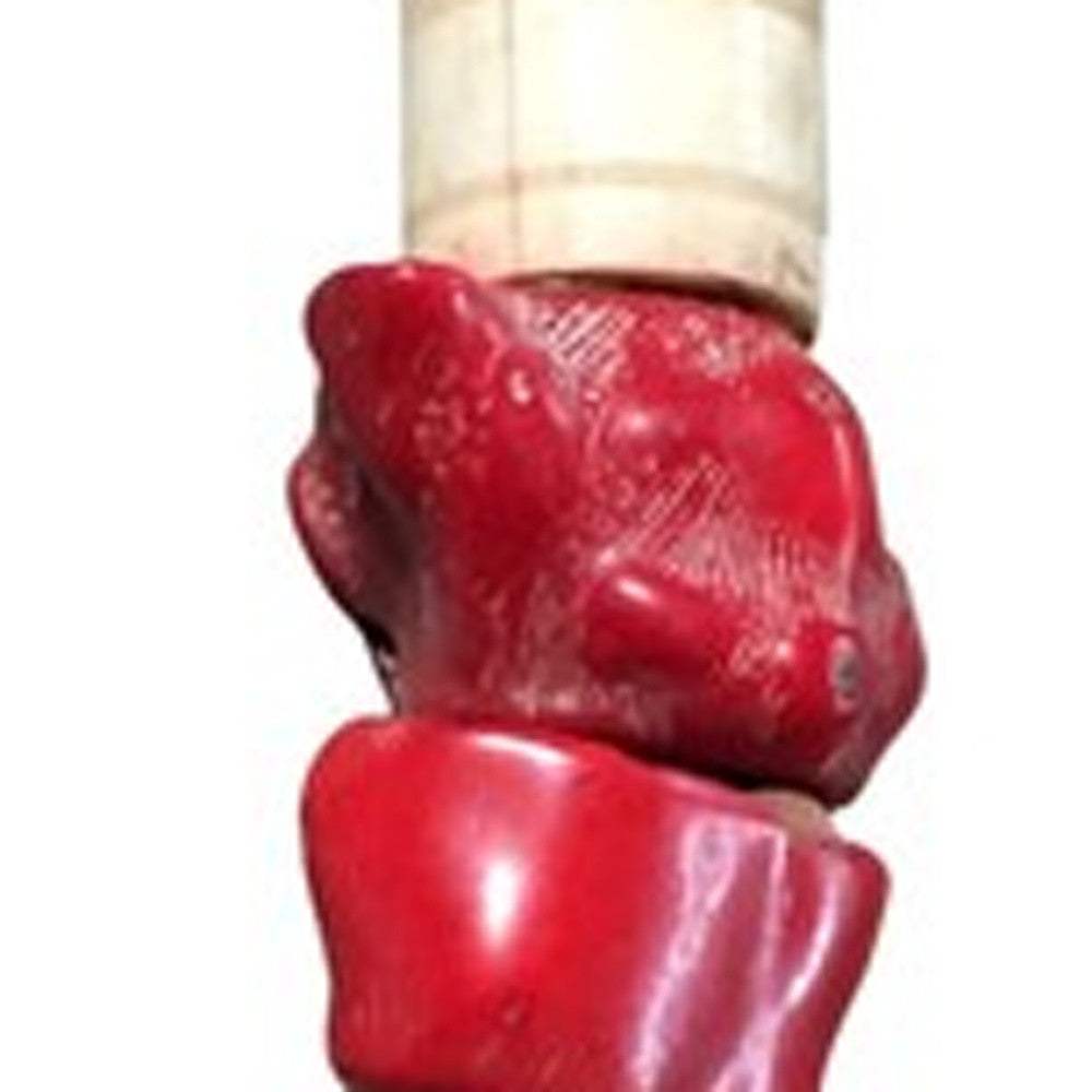 Red Chunky Coral Decorative Calligraphy Brush - Homeroots - Flyclothing LLC