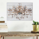 Luxurious Vintage Chandelier Unframed Graphic Wall Art - Homeroots - Flyclothing LLC