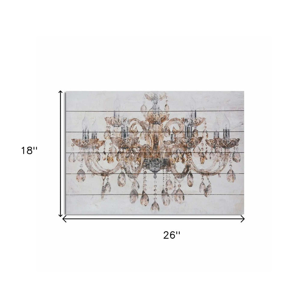 Luxurious Vintage Chandelier Unframed Graphic Wall Art - Homeroots - Flyclothing LLC