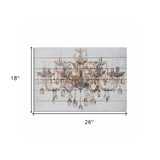 Luxurious Vintage Chandelier Unframed Graphic Wall Art - Homeroots - Flyclothing LLC