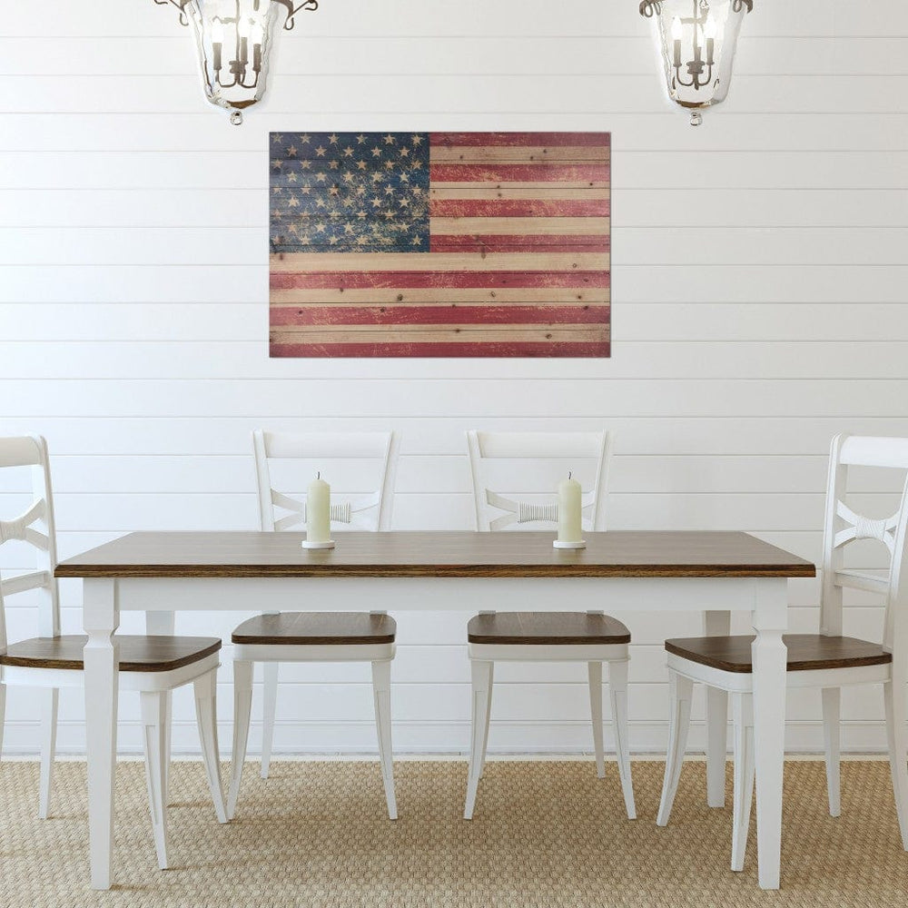 36" USA Flag Wood Plank Wall Art - Homeroots - Flyclothing LLC
