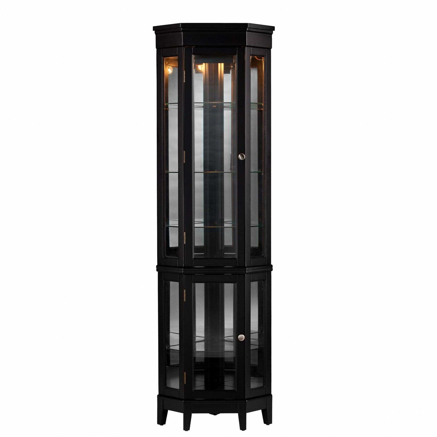 Elegant Black Lighted Curio Cabinet - Homeroots - Flyclothing LLC