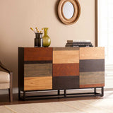 Patch Mid Century Mod Color Block Three Door Accent Cabinet - Homeroots - Flyclothing LLC