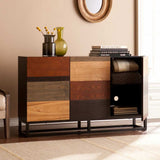 Patch Mid Century Mod Color Block Three Door Accent Cabinet - Homeroots - Flyclothing LLC
