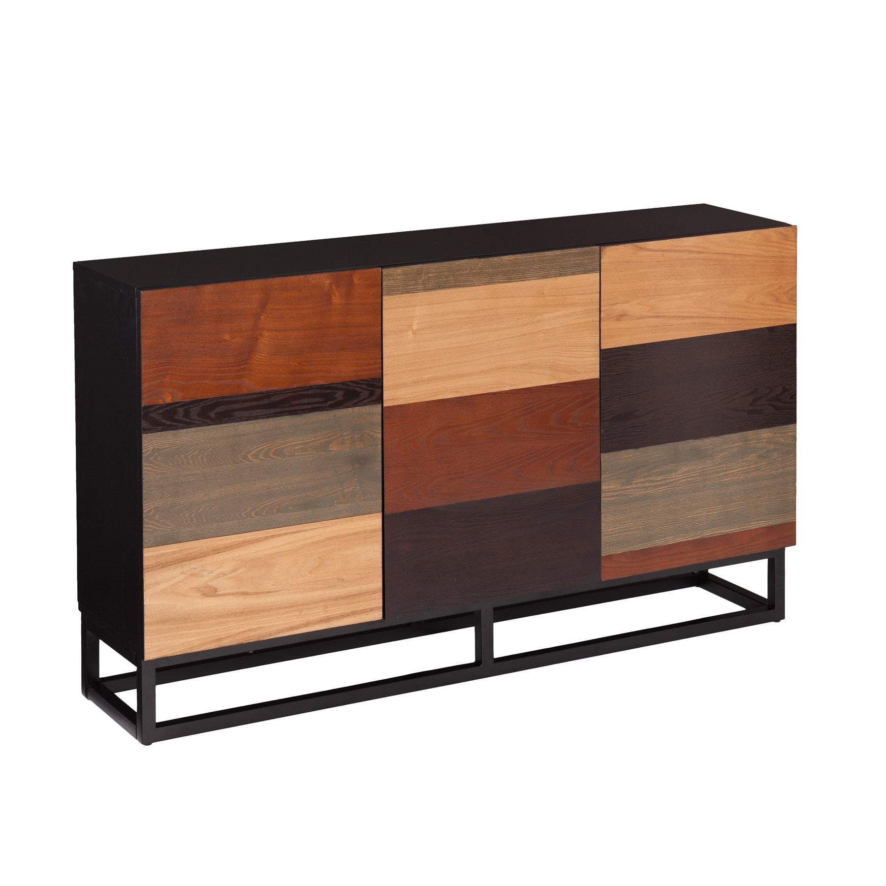 Patch Mid Century Mod Color Block Three Door Accent Cabinet - Homeroots - Flyclothing LLC