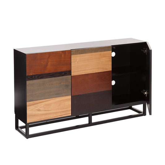 Patch Mid Century Mod Color Block Three Door Accent Cabinet - Homeroots