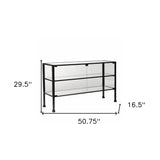 Rustic Black and Glass Double Door Cabinet - Homeroots