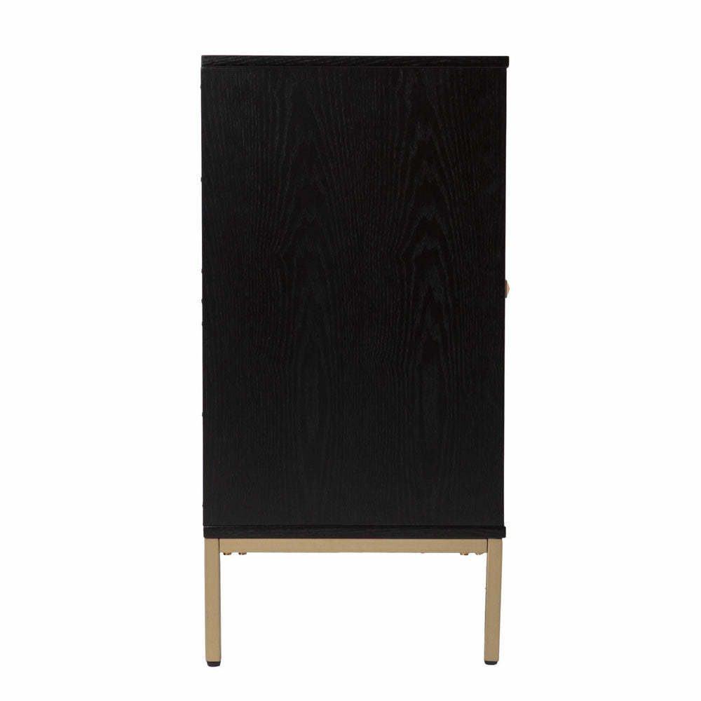 Black and Gold Harlequin Sideboard Storage Cabinet - Homeroots - Flyclothing LLC